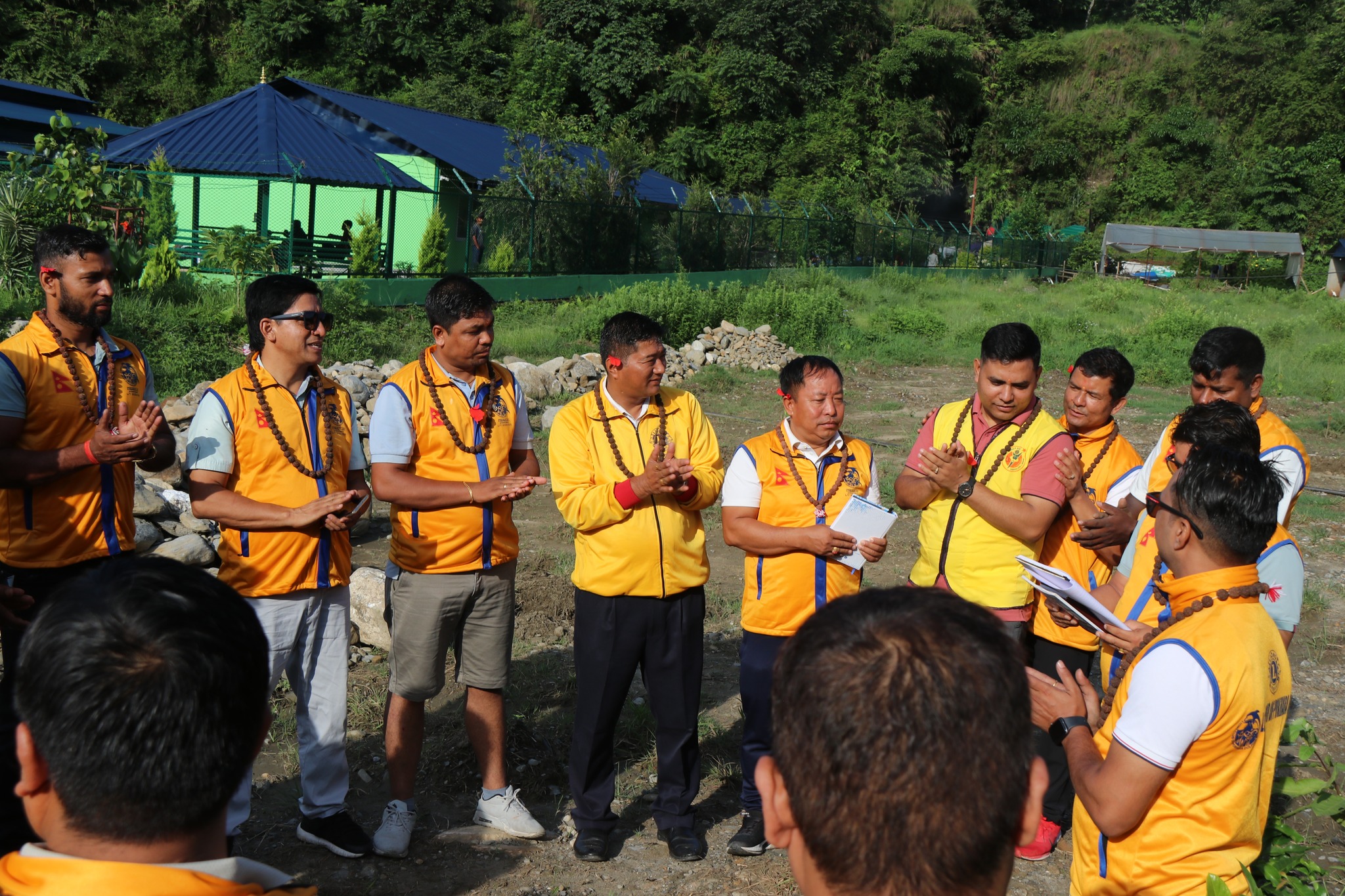 Young volunteers participating in a community service project in Nepal