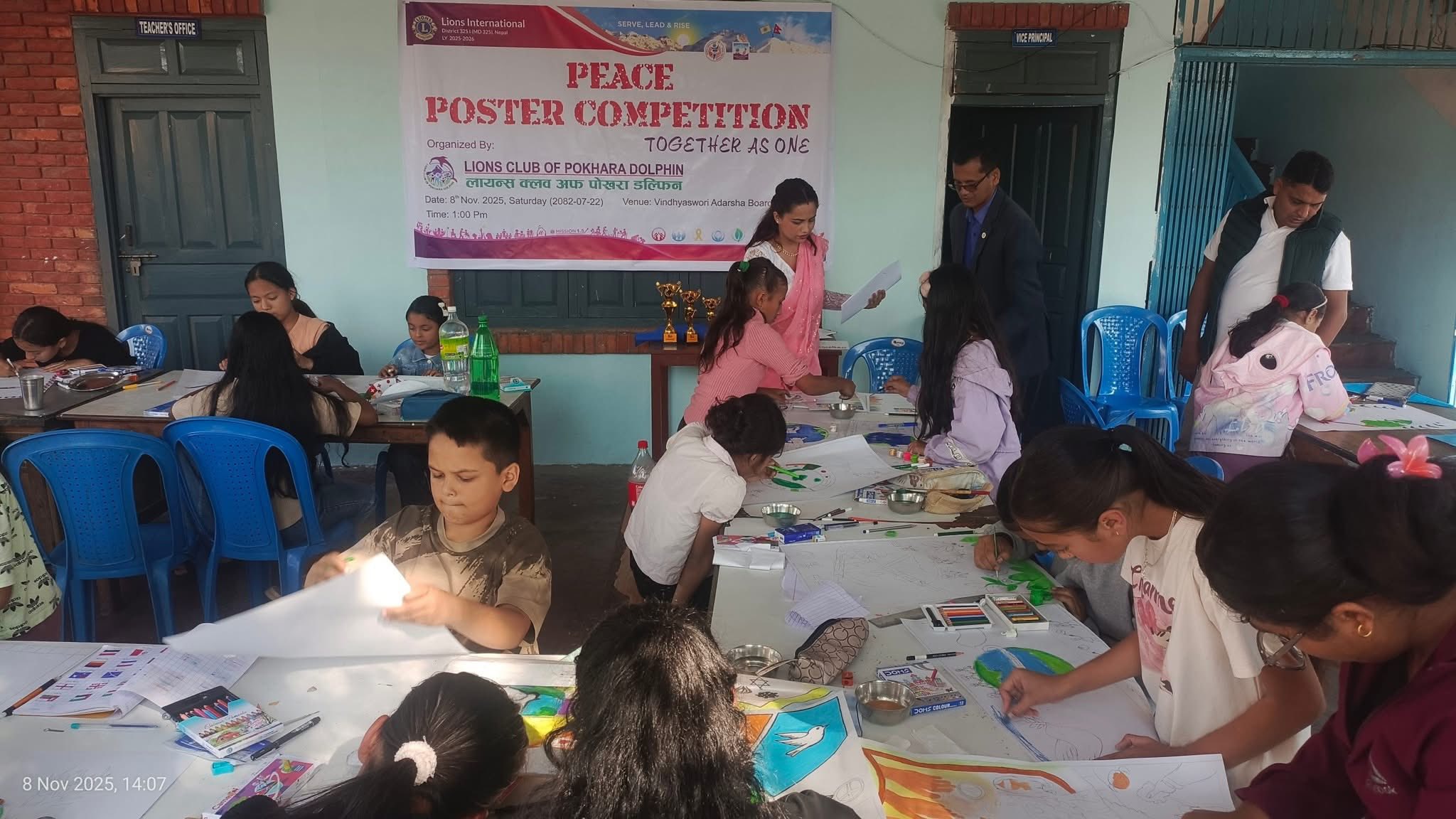 Lions Club members participating in a community service project in Nepal